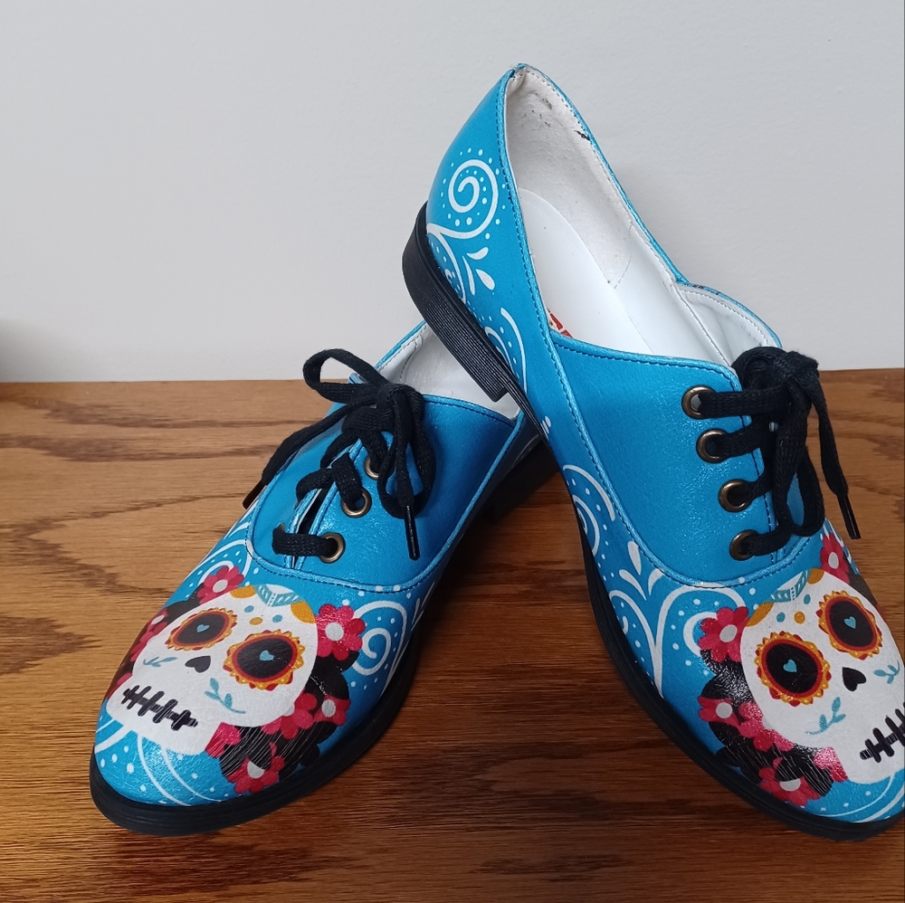 Streetfly skull shoes